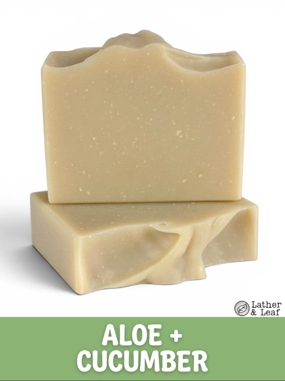 Aloe + Cucumber Cold Process Soap Natural Handcrafted Artisan Soap Bar